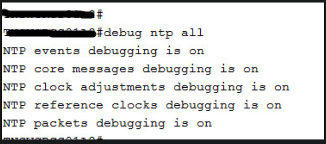 enable NTP debugs